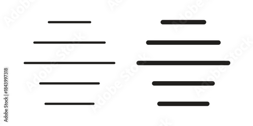 Align center icon design element, vector illustration. Editable vector collections.