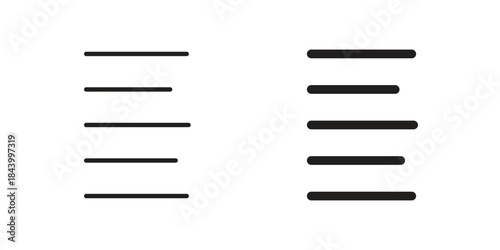 Align left icon design element, vector illustration. Editable vector collections.