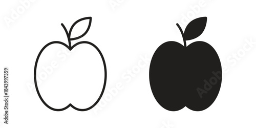 Apple icon design element, vector illustration. Editable vector collections.