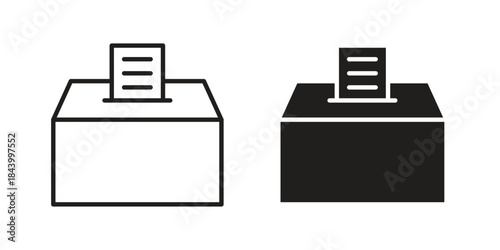 Ballot icon design element, vector illustration. Editable vector collections.