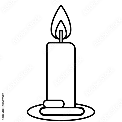 candle-clean-outline-clipart-icon