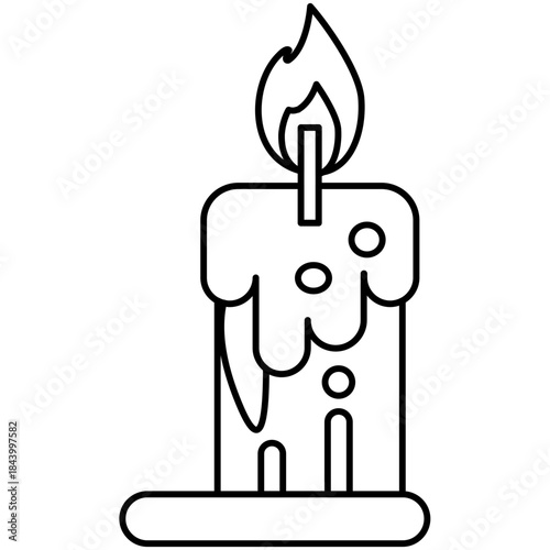 melting-candle-holder-outline-icon