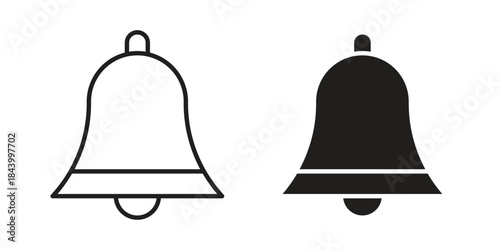 Bell ring icon design element, vector illustration. Editable vector collections.