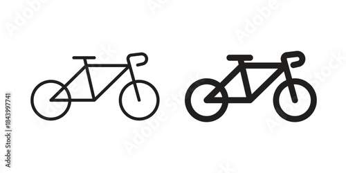 Biking mountain icon design element, vector illustration. Editable vector collections.