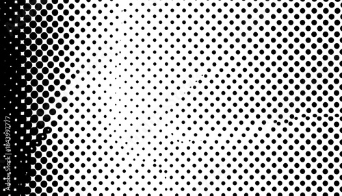 Abstract halftone pattern with varying dot density, creating a textured effect