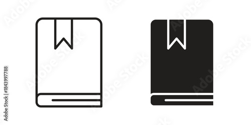 Book bookmark icon design element, vector illustration. Editable vector collections.