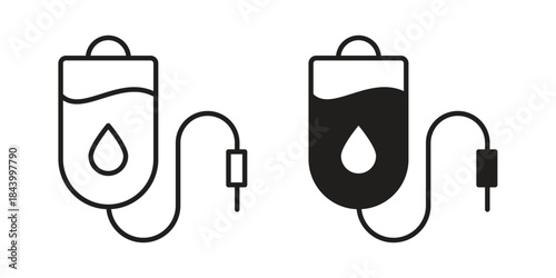 Blood transfusion icon design element, vector illustration. Editable vector collections.