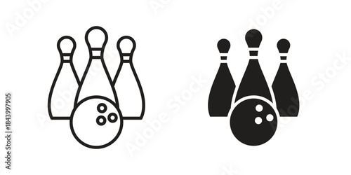 Bowling icon design element, vector illustration. Editable vector collections.