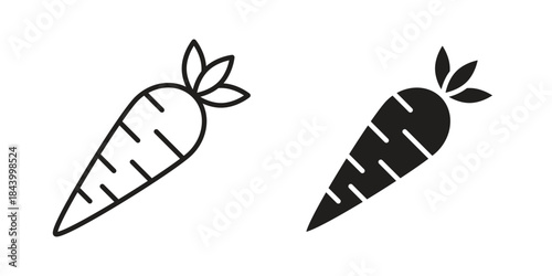 Carrot icon design element, vector illustration. Editable vector collections.
