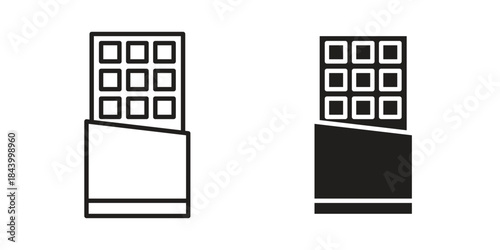 Chocolate icon design element, vector illustration. Editable vector collections.