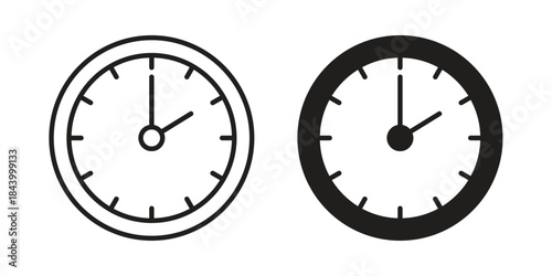 Clock two icon design element, vector illustration. Editable vector collections.