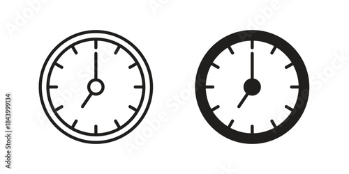 Clock seven icon design element, vector illustration. Editable vector collections.