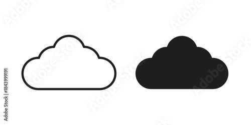 Cloud icon design element, vector illustration. Editable vector collections.