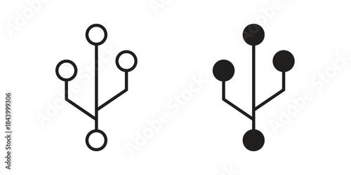 Code branch icon design element, vector illustration. Editable vector collections.