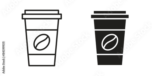 Coffee icon design element, vector illustration. Editable vector collections.