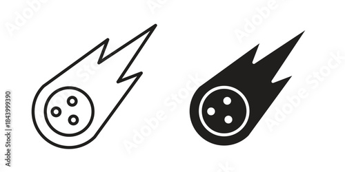 Comet icon design element, vector illustration. Editable vector collections.