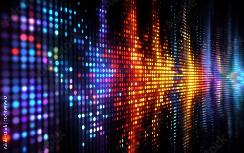 Colorful Digital Sound Waves Modern Abstract Background Design