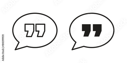 Comment quote icon design element, vector illustration. Editable vector collections.