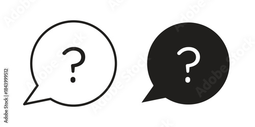 Comment question icon design element, vector illustration. Editable vector collections.