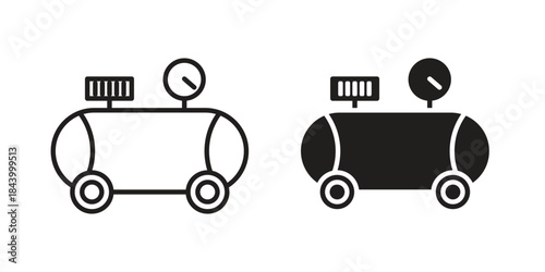 Compressor icon design element, vector illustration. Editable vector collections.