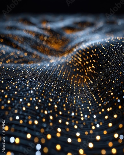 Abstract Representation of Light Patterns in a Dark Environment