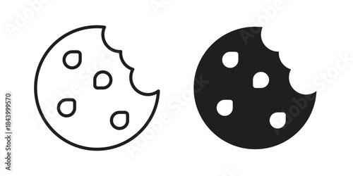 Cookie icon design element, vector illustration. Editable vector collections.