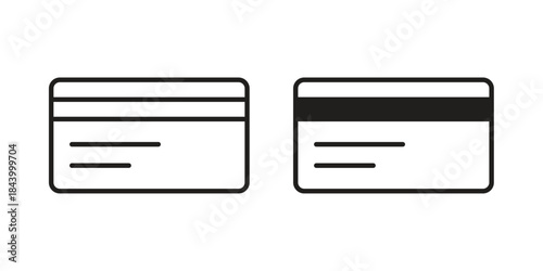 Credit card icon design element, vector illustration. Editable vector collections.