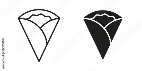 Crepe icon design element, vector illustration. Editable vector collections.
