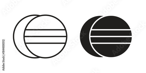 Eclipse icon design element, vector illustration. Editable vector collections.