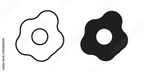Egg fried icon design element, vector illustration. Editable vector collections.