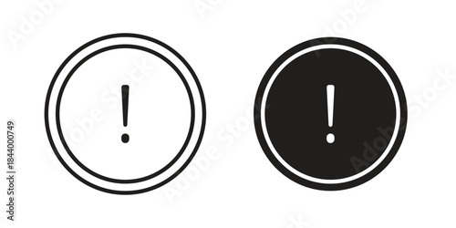 Exclamation interface icon design element, vector illustration. Editable vector collections.