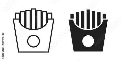 French fries icon design element, vector illustration. Editable vector collections.