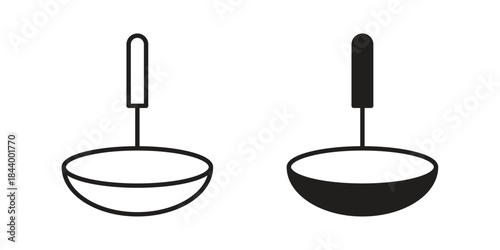 Frying pan icon design element, vector illustration. Editable vector collections.