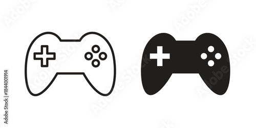 Gamepad icon design element, vector illustration. Editable vector collections.