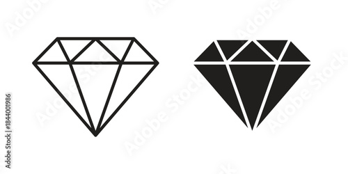 Gem icon design element, vector illustration. Editable vector collections.