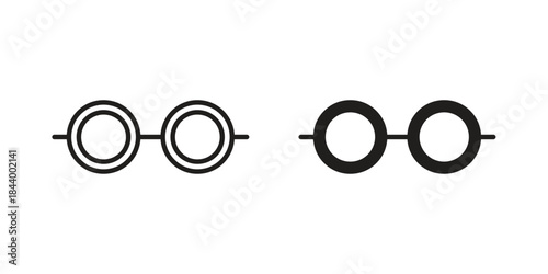 Glasses icon design element, vector illustration. Editable vector collections.