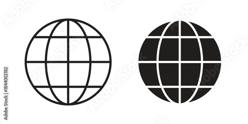 Globe icon design element, vector illustration. Editable vector collections.