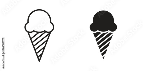 Ice cream icon design element, vector illustration. Editable vector collections.