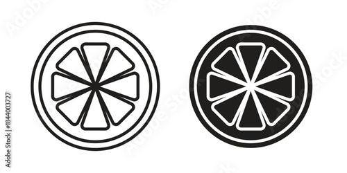 Lemon icon design element, vector illustration. Editable vector collections.