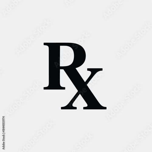 A simple depiction of the traditional prescription symbol the rx symbol