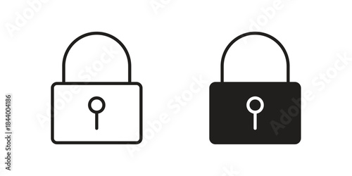 Lock icon design element, vector illustration. Editable vector collections.