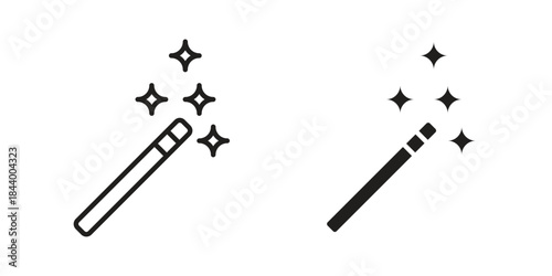 Magic wand icon design element, vector illustration. Editable vector collections.