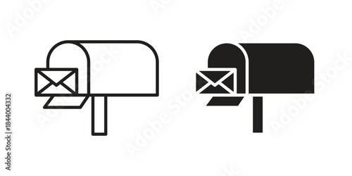 Mailbox icon design element, vector illustration. Editable vector collections.