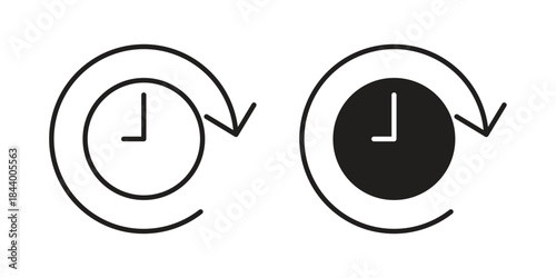 Past time icon design element, vector illustration. Editable vector collections.