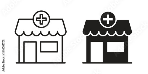 Pharmacy icon design element, vector illustration. Editable vector collections.