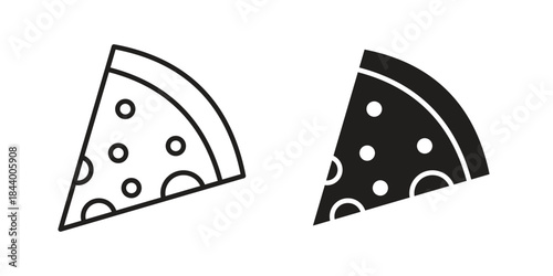 Pizza slice icon design element, vector illustration. Editable vector collections.