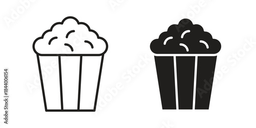 Popcorn icon design element, vector illustration. Editable vector collections.