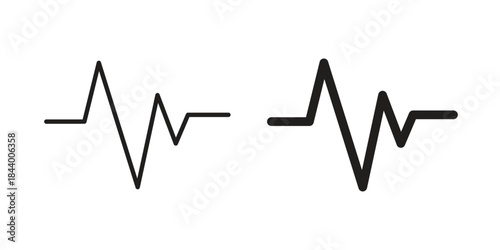 Pulse icon design element, vector illustration. Editable vector collections.