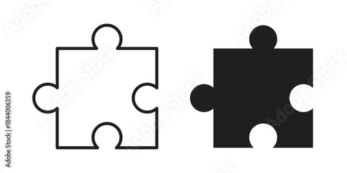 Puzzle icon design element, vector illustration. Editable vector collections.