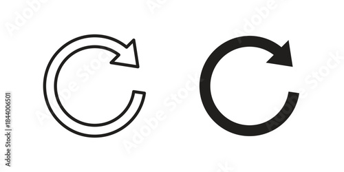 Refresh icon design element, vector illustration. Editable vector collections.
